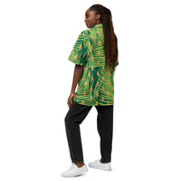 Green palm leaf Aim Games Icon Unisex button shirt