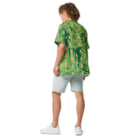 Green palm leaf Aim Games Icon Unisex button shirt