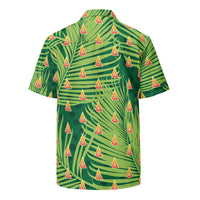 Green palm leaf Aim Games Icon Unisex button shirt