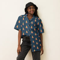 Dusty Blue Aim Games Icon Unisex button shirt