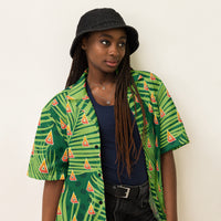 Green palm leaf Aim Games Icon Unisex button shirt