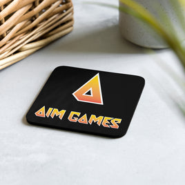 Aim Games Icon/Logo Cork-back coaster