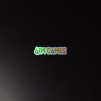 Aim Games Logo Holographic stickers