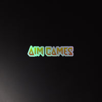 Aim Games Logo Holographic stickers