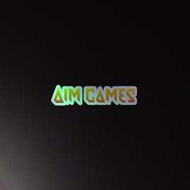 Aim Games Logo Holographic stickers